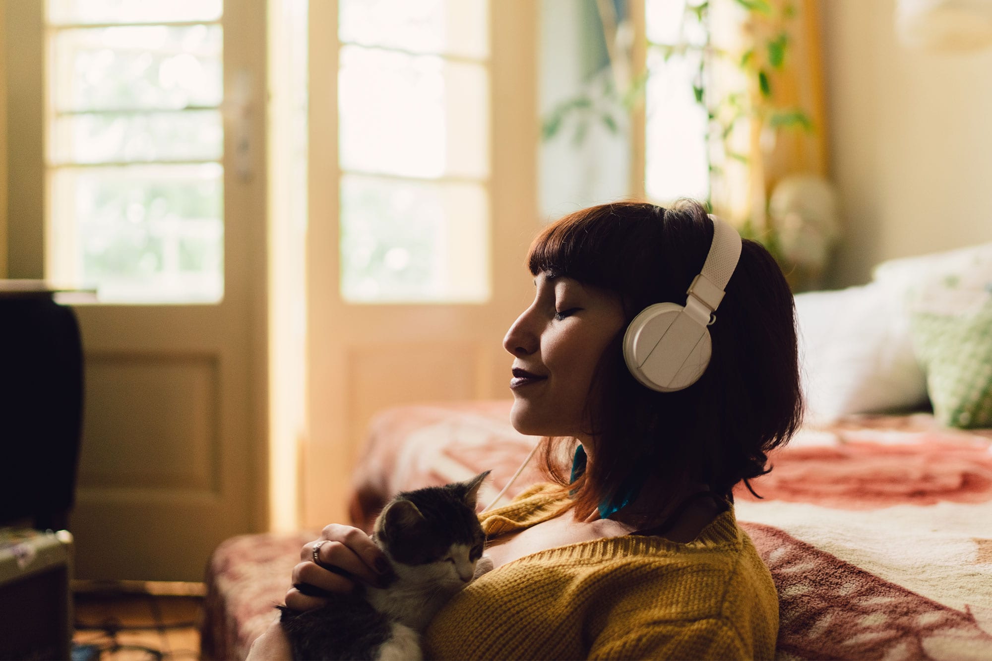 Girl spending the weekend at home